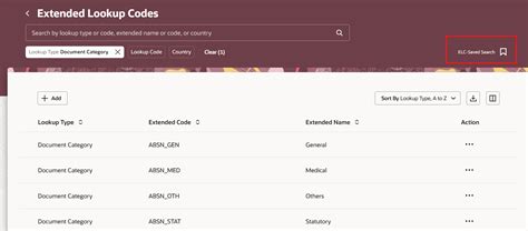 Column Selection Stays Persistent on Redwood Extended Lookup Codes Page
