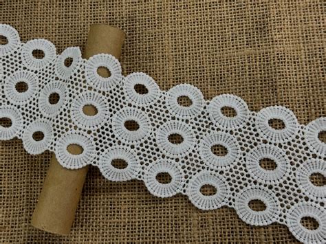 ORIENT LACE CRAFT White lace and Border Material (8.2 cm) Qty 5 Mtr ...