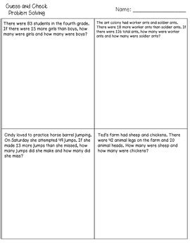 Image result for Guess and Check Problem Solving Poster