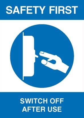 Just Signs Switch off After Use ( Images ) Emergency Sign Price in ...