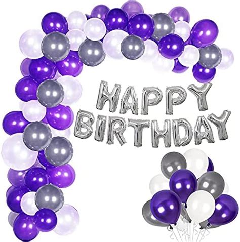Party Propz Purple Themed Birthday Decoration Set - Pack Of 31 Pcs ...