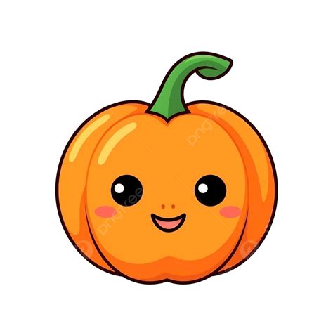 Cute Halloween Pumpkin Cartoon Vector Clipart, Kawaii Halloween ...