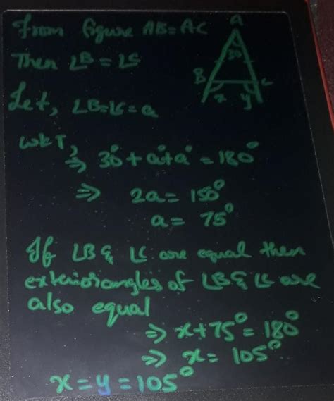 in the adjoining figure, find the value of x and y. - Brainly.in
