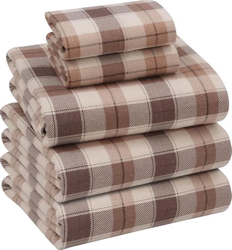 Amazon.com: RUVANTI Flannel Sheets Split King Size - 100% Cotton ...