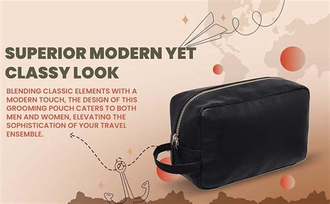 RUBAB MEN Genuine Leather Toiletry Kit & Travel Pouch for Men | Premium ...