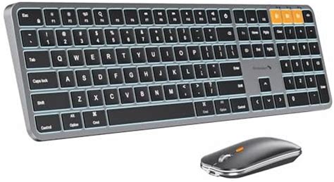 Amazon.in: Buy ProtoArc Backlit Bluetooth Keyboard Mouse for Mac, KM100 ...