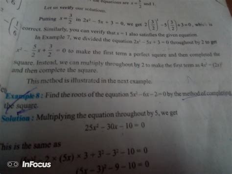the root of equation [tex]5x{2} - 6x - 2 = 0[/tex]by method of ...