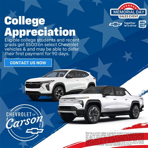New Chevrolet Vehicle Specials In Carson | Chevrolet of Carson