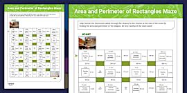 Area and Perimeter of Squares and Rectangles Loop Cards