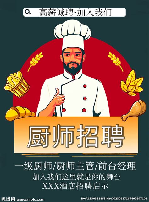 厨师招聘海报设计图__海报设计_广告设计_设计图库_昵图网nipic.com