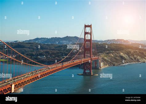 Golden gate bridge night aerial view hi-res stock photography and ...
