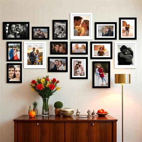 Art Set Of 16 Individual Black And White Photo Frame,(3 Units Of 8X10 ...