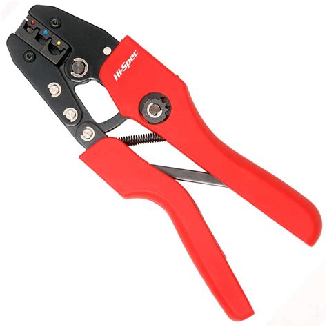 Hi-Spec 9" Ratcheting Wire Terminal Crimper for 22-10AWG(0.5-6mm² ...