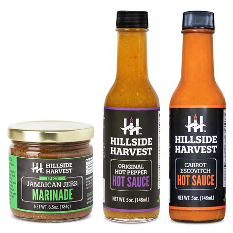 Amazon.com : Hillside Harvest Hot Sauce High Heat Bundle | 3-in-1 ...