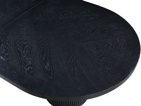 Belinda Oak Dining Table - Black | Dining table black, Oak dining table ...