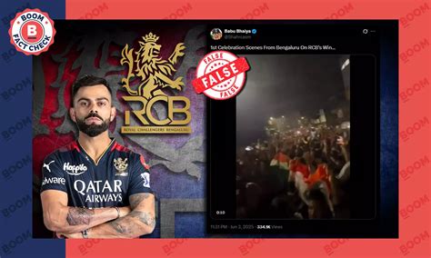 Old Video From Kolhapur Falsely Linked To RCB Celebrations In Bengaluru ...