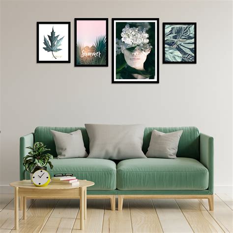 Endless Summer Green Leaves Framed Art Print Painting For Home Décor ...