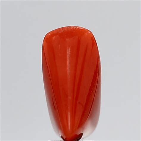 4.49 Carat 5 Ratti Natural Italian Trillion Shape Red Coral Stone ...