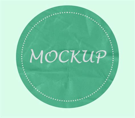 Circle sticker mockup psd round template | Premium PSD