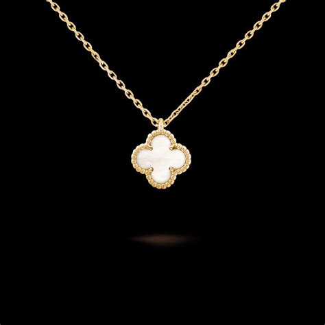 AUTHENTIC VCA Alhambra Sweet Mother of Pearl Necklace, Women's Fashion ...