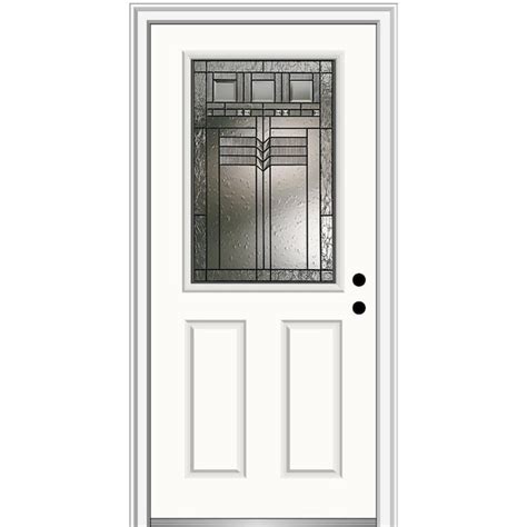 MMI DOOR 32-in x 80-in x 4-9/16-in Fiberglass Half lite Left-hand ...