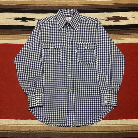 70s Levi's Polyester Long Sleeve Shirt size M | DESERTSNOW