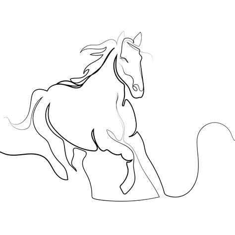 Horse Line Art Illustration