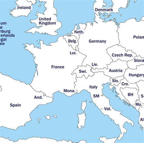 Map of Europe, Map of European Countries Download, Map of Europe Stretch Map, Map of Western ...