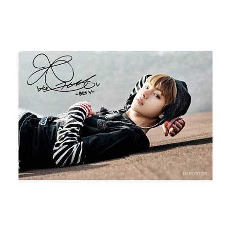 IMPOSTER BTS V - Taehyung Autographed Poster for Your Home, café ...