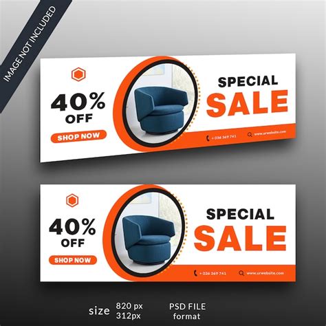 Furniture sale banner template | Premium PSD