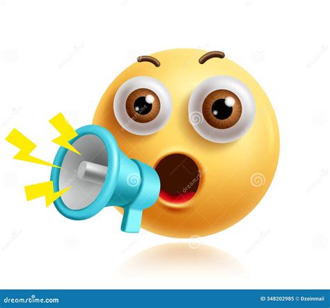 Attention Emoji 3d Clipart Character. Emoji Announcing, Holding ...