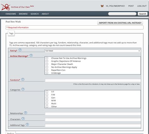 Low Contrast AO3 - Site Theme - polynods (polymorphic) - Original Work [Archive of Our Own]