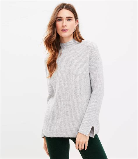 Ribbed Mock Neck Sweater