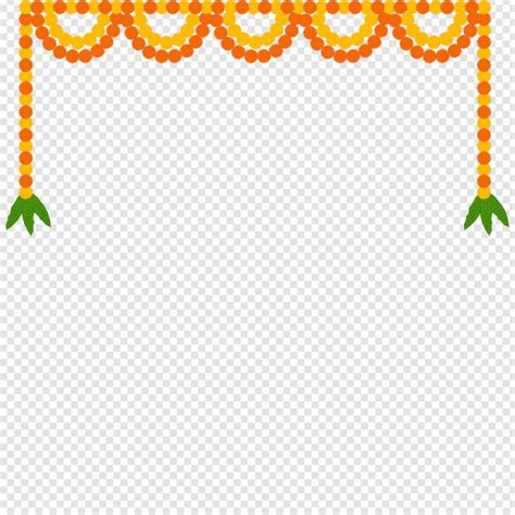 Posterit - Decorative Marigold Garland PNG