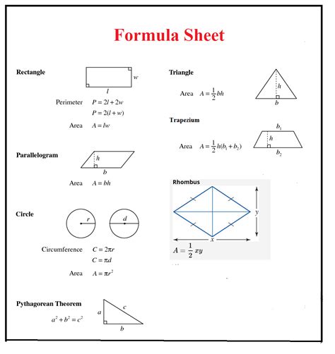 Image result for Area Formulas