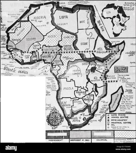 1959 map of africa hi-res stock photography and images - Alamy