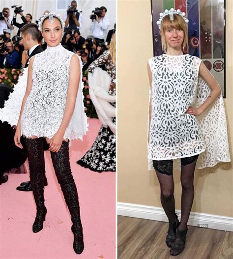 A woman creates Rihanna's iconic Met Gala look with newspapers at home ...