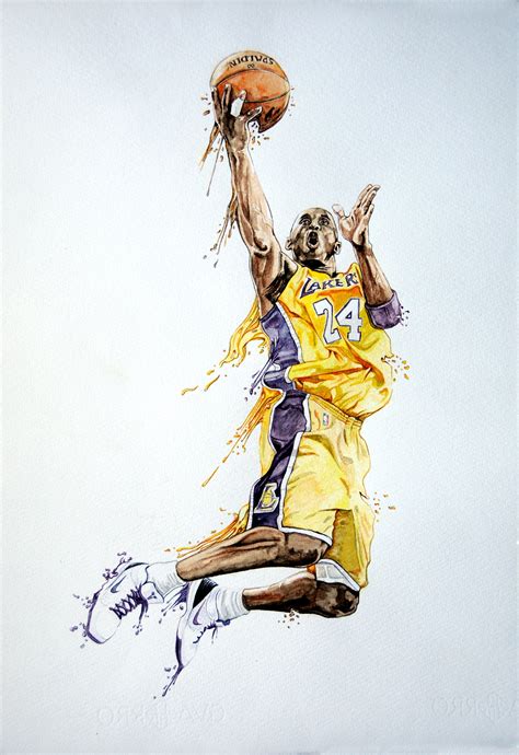 🔥 Free Download Ken Karl Sports Art On Kobe Bryant Watercolour by ...