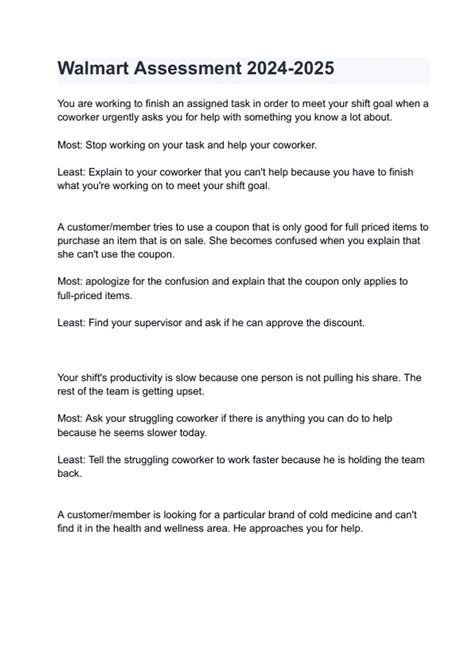 Image result for Walmart Associate Assessment Answers