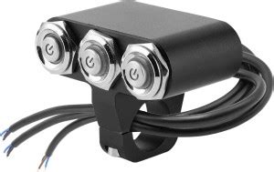 Atoray 12V Triple Switch CNC Cut Motorcycle Handlebar Switch with 3 ...