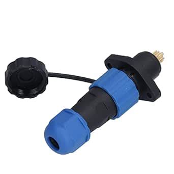 Ubervia® Industrial Connector Adapter, Copper Contacts Waterproof Plug ...