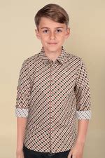 Buy Boys Multi-Coloured Regular Fit Printed Casual Shirt Online ...