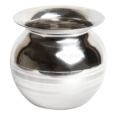 Buy YAJNAS ® Heavy Stainless Steel Water Storage Lota/Kalash/Chambu ...