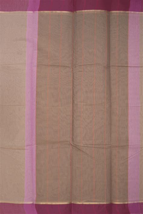Contrast Border Plain Tan Brown Kanchi Cotton Saree – Sundari Silks