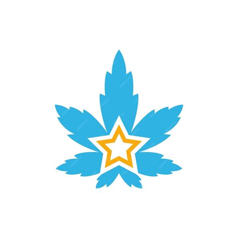 Vektorvorlage für das Star-Cannabis-Logo Kreative Konzepte für das ...