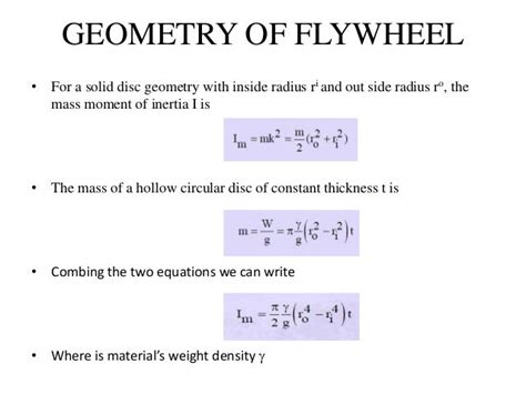 Image result for Flywheel Calculation Examples