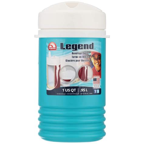 Igloo Legend 1 Qt. Cooler - Aqua Blue Thermos, Water Hydration Canteen ...