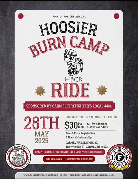 2025 Hoosier Burn Camp Ride, 3610 W 106th Street, Carmel, IN, United ...