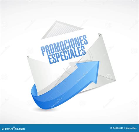 Special Promotions in Spanish Meter Sign Concept Stock Illustration ...