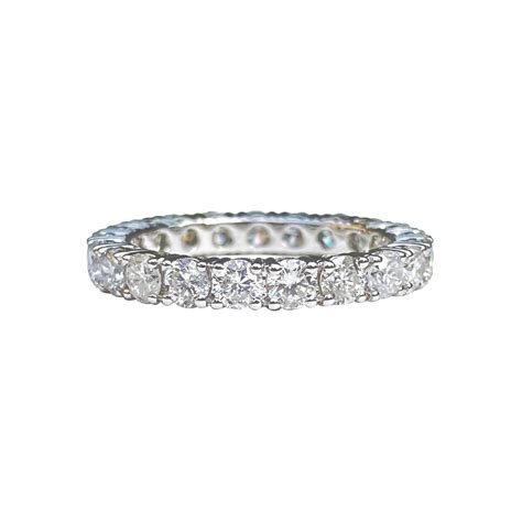 Emerald Cut Diamond Eternity Band in 18K White Gold For Sale at 1stDibs ...